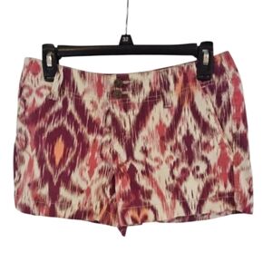 Sonoma High Waist Printed Shorts in Maroon, Cream & Coral